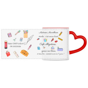 Heart-Shaped Mug - Panoramic: Elegant Ceramic with a Smile